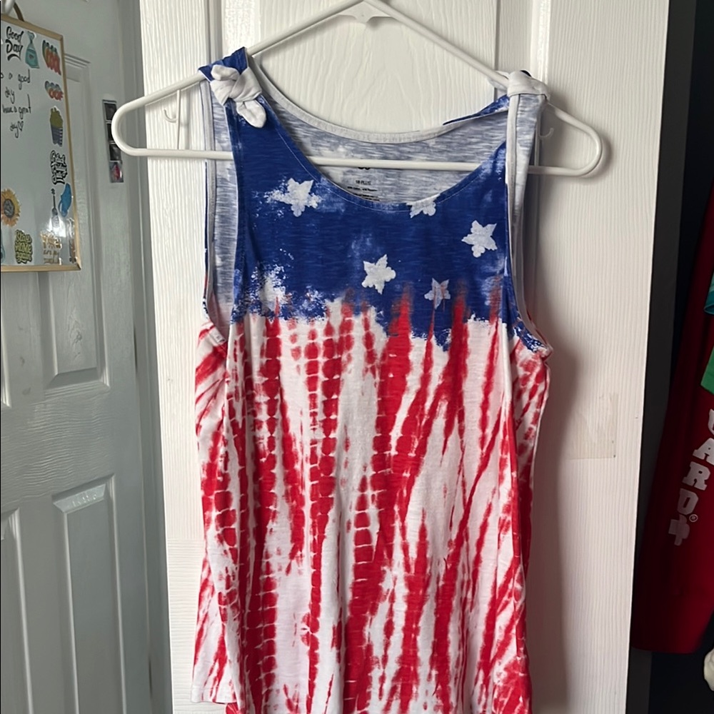 Patriotic Tie-Dye Tank Top